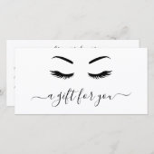 Elegantes Geschenkzertifikat Minimalistisch Lashes (Vorne/Hinten)