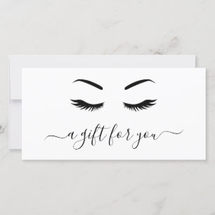 Elegantes Geschenkzertifikat Minimalistisch Lashes