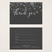 Elegantes Geschenkzertifikat Script Vielen Dank (Vorne & Hinten)