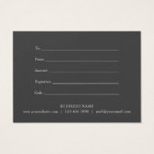 Elegantes Geschenkzertifikat Script Vielen Dank (Rückseite)