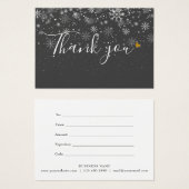 Elegantes Geschenkzertifikat Script Vielen Dank (Vorne & Hinten)