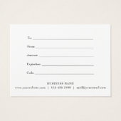 Elegantes Geschenkzertifikat Script Vielen Dank (Rückseite)