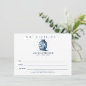 Elegantes Geschenkzertifikat "Watercolor Ginger Ja (Stehend Vorderseite)