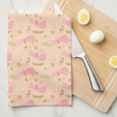 Elegantes Geschirrtuch Aquarell-Ostern-Muster-| (Viertel Falte)