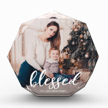 Elegantes gesegnetes Skript mit Name-Foto