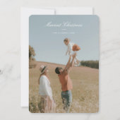 Elegantes, gesegnetes WeihnachtsfamilienFoto Feiertagskarte (Vorderseite)