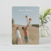 Elegantes, gesegnetes WeihnachtsfamilienFoto Feiertagskarte (Stehend Vorderseite)