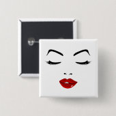 Elegantes Gesicht Button (Vorne & Hinten)