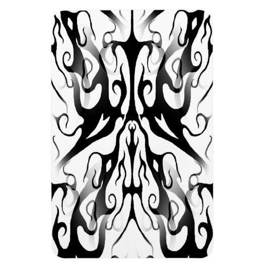 Elegantes Gesicht in Feuer- und Flammendesign Magnet (Vertikal)