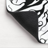 Elegantes Gesicht in Feuer- und Flammendesign Mousepad (Ecke)