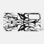 Elegantes Gesicht in Feuer- und Flammendesign Samsung Galaxy Hülle (Rückseite (Horizontal))