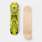 Elegantes Gesicht in Feuer- und Flammendesign Skateboard (Vorderseite)