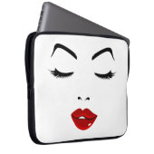 Elegantes Gesicht Laptopschutzhülle (Vorne Rechts)