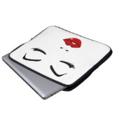 Elegantes Gesicht Laptopschutzhülle (Vorne Knopf)