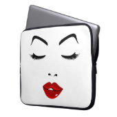 Elegantes Gesicht Laptopschutzhülle (Vorderseite Links)