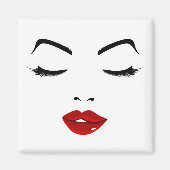 Elegantes Gesicht Magnet (Vorne)