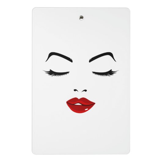 Elegantes Gesicht Mini Klemmbrett (Rückseite)
