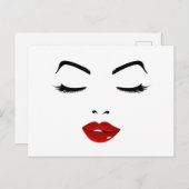 Elegantes Gesicht Postkarte (Vorne/Hinten)