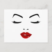 Elegantes Gesicht Postkarte (Vorderseite)