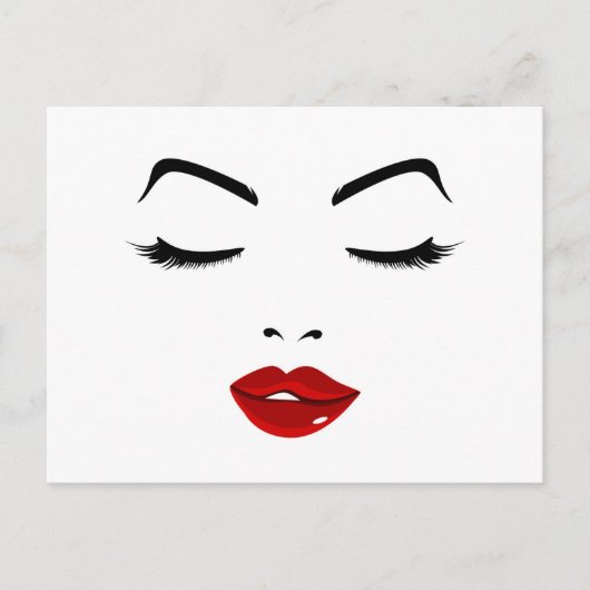 Elegantes Gesicht Postkarte (Vorderseite)