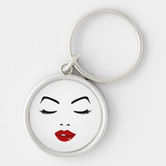 Elegantes Gesicht Schlüsselanhänger (Vorne)