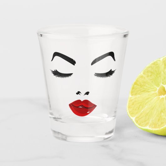 Elegantes Gesicht Schnapsglas (Vorderseite)