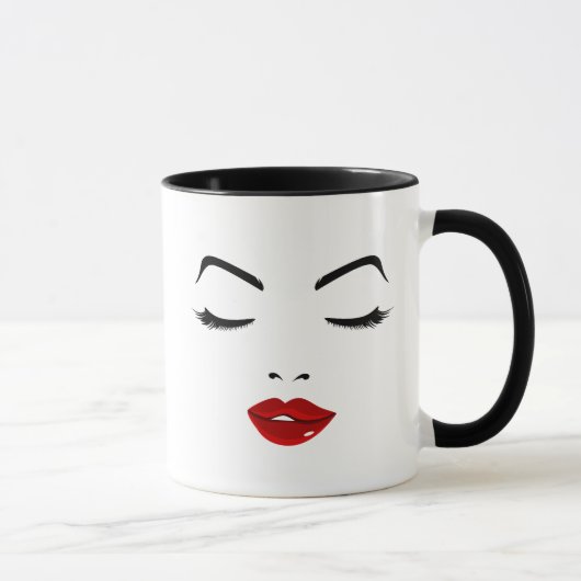 Elegantes Gesicht Tasse (Rechts)