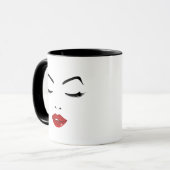 Elegantes Gesicht Tasse (Vorderseite Links)
