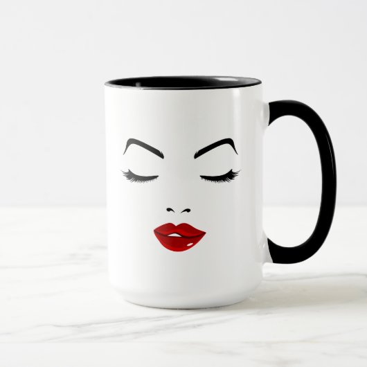 Elegantes Gesicht Tasse (Rechts)