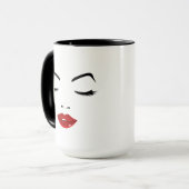 Elegantes Gesicht Tasse (Vorderseite Links)