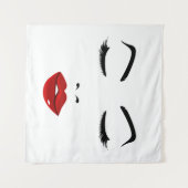 Elegantes Gesicht Wandteppich (Vorderseite (Horizontal))