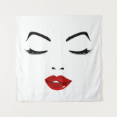 Elegantes Gesicht Wandteppich (Vorderseite)