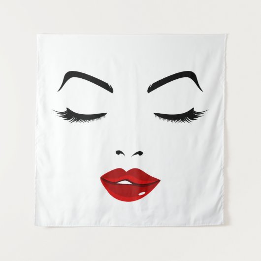 Elegantes Gesicht Wandteppich (Vorderseite)
