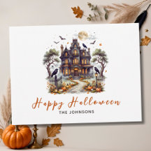 Elegantes Gespenstisches Herrenhaus Frohes Hallowe
