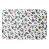 Elegantes gestanztes Glas Chic Floral Muster Badematte (Vorderseite)