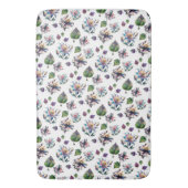 Elegantes gestanztes Glas Chic Floral Muster Badematte (Vorderseite Vertikal)