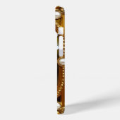 Elegantes gesteinigtes Glas Daisy Artwork Case-Mate iPhone Hülle (Rückseite / Links)