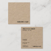 Elegantes, gestörtes klassisches Papier mit Real K Quadratische Visitenkarte (Vorne/Hinten)