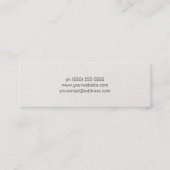 Elegantes gestreiftes Beige, IMITATE Silver Sequin Mini Visitenkarte (Rückseite)