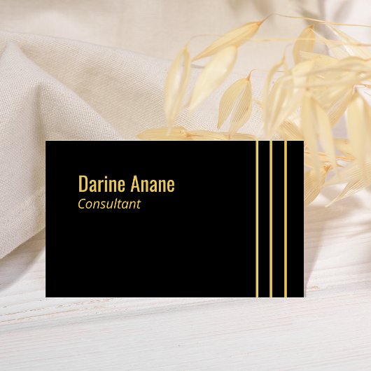 Elegantes gestreiftes Berufliches Script Visitenkarte