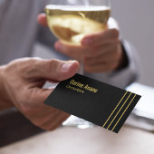 Elegantes gestreiftes Berufliches Script Visitenkarte