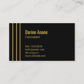 Elegantes gestreiftes Berufliches Script Visitenkarte (Rückseite)