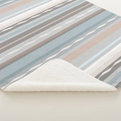 Elegantes gestreiftes Muster Sherpa Blanket Sherpadecke (3/4)