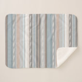 Elegantes gestreiftes Muster Sherpa Blanket Sherpadecke (Vorderseite (Horizontal))