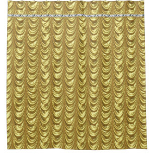 Elegantes gezapftes Gold-Muster Duschvorhang