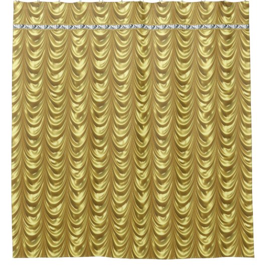 Elegantes gezapftes Gold-Muster Duschvorhang (Vorderseite)