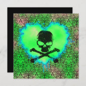 Elegantes Gift Sweet 16 Goth Birthday Einladung (Vorne/Hinten)