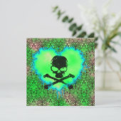 Elegantes Gift Sweet 16 Goth Birthday Einladung (Stehend Vorderseite)