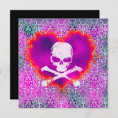 Elegantes Gift Sweet 16 Goth Birthday Einladung (Vorne/Hinten)