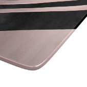 Elegantes girly abstraktes Rosengold, -SCHWARZES Schneidebrett (Ecke)